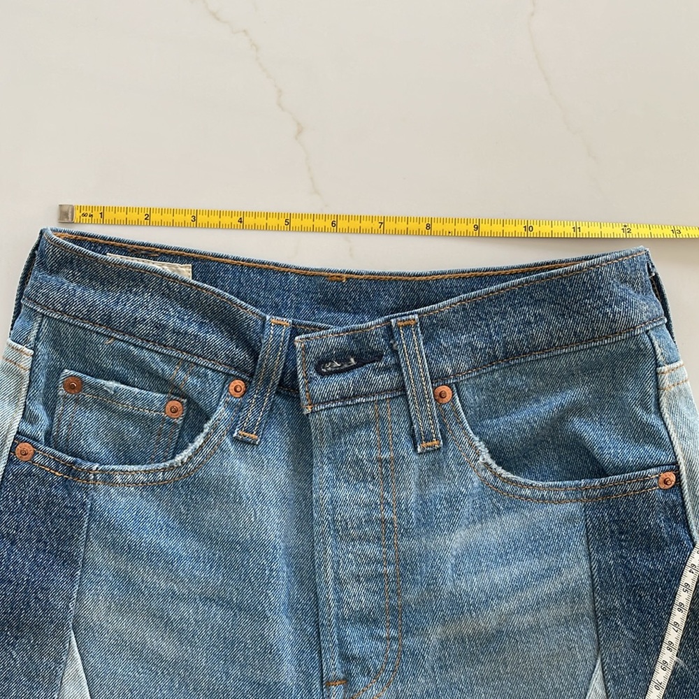 Levi’s 501 S Skinny Patchwork Jeans Button-Fly Wo… - image 8